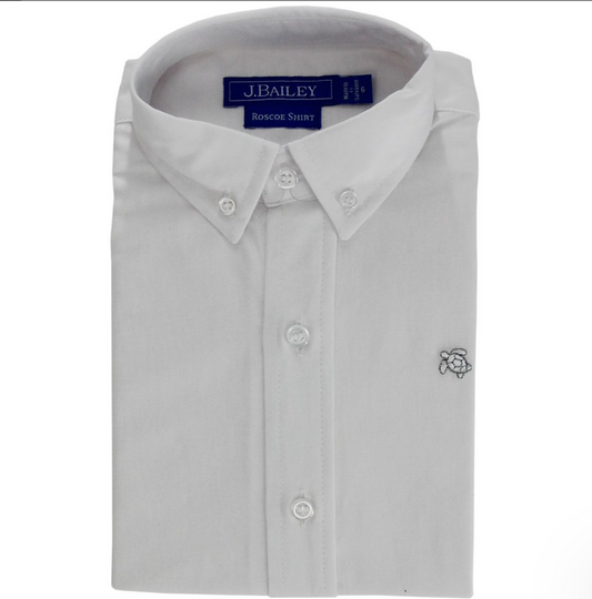 Bailey Boys Oxford Shirt- White Roscoe