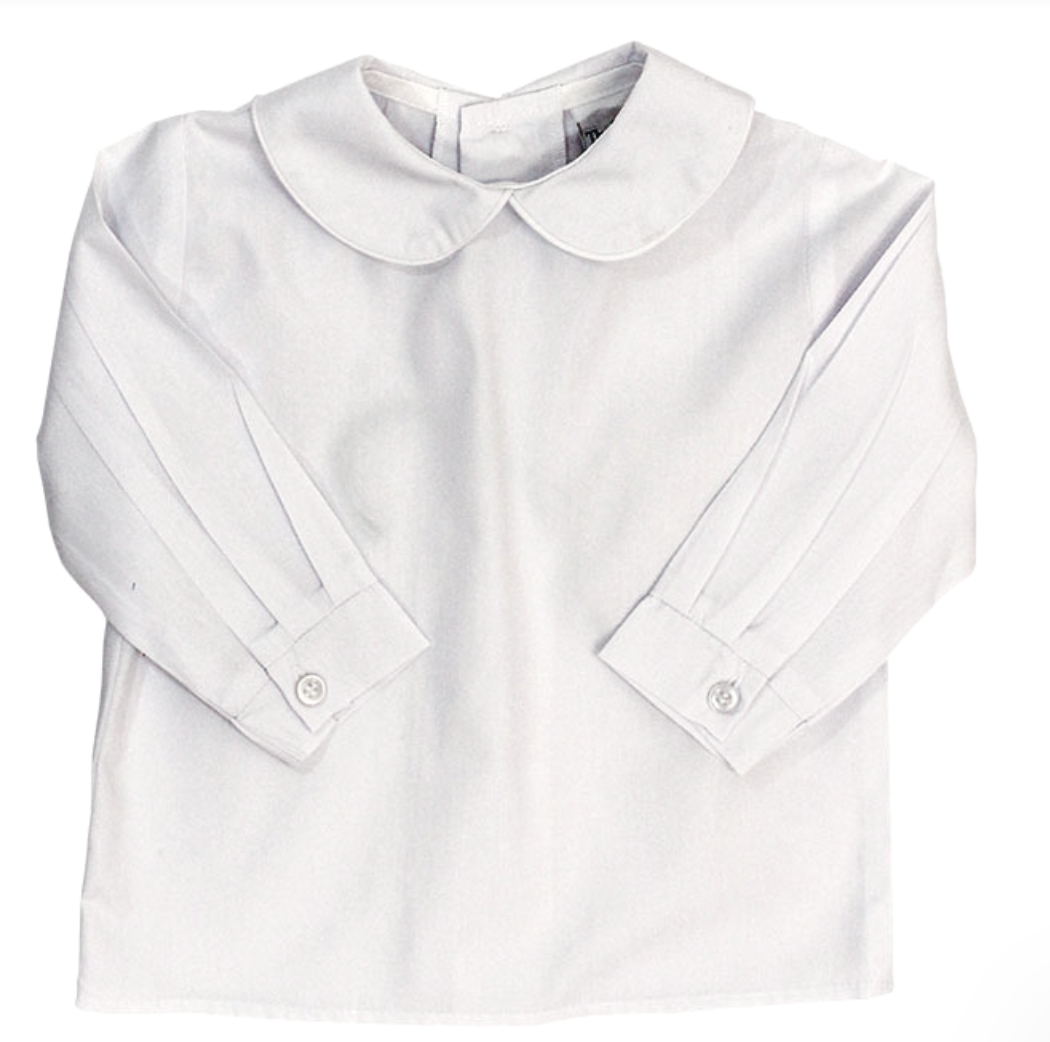 Bailey Boys White Boy Long Sleeved Piped Shirt