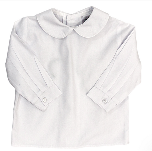 Bailey Boys White Boy Long Sleeved Piped Shirt
