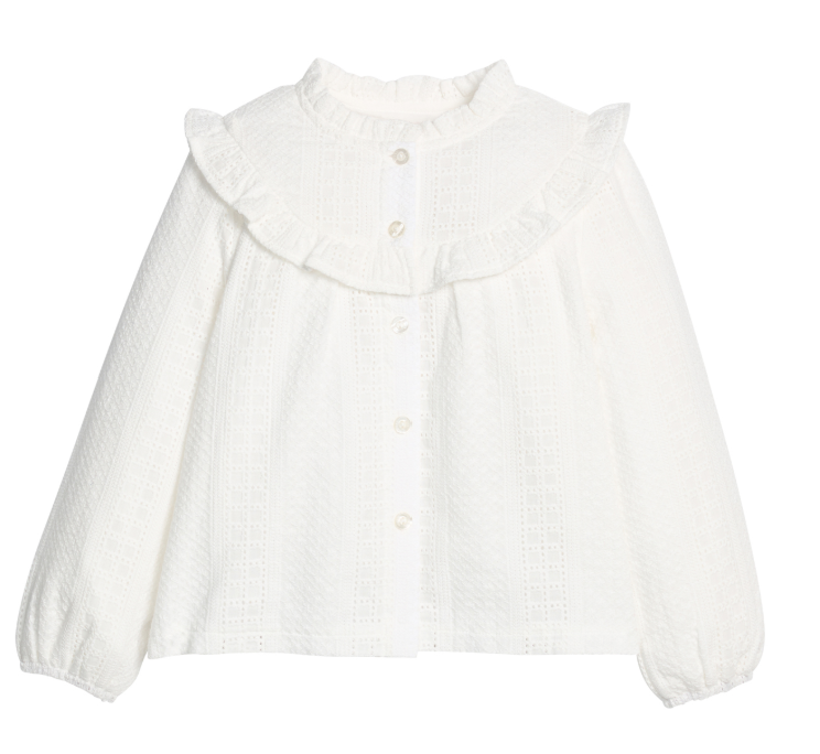 Bisby Cintra Top- White Eyelet