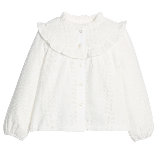 Bisby Cintra Top- White Eyelet