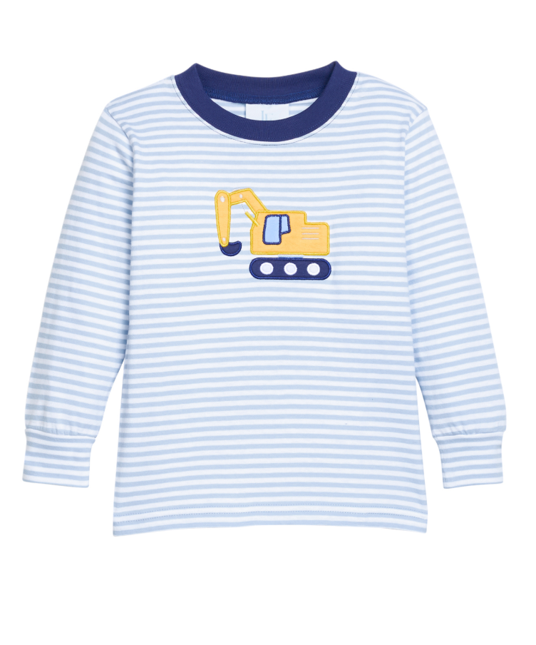 Little English Applique T-Shirt - Excavator