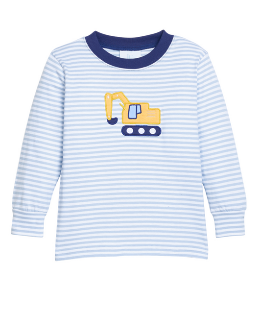 Little English Applique T-Shirt - Excavator