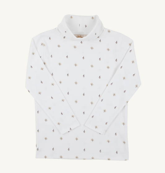 The Beaufort Bonnet Company Tatum's Turtleneck Shirt- Lovely Little Leaves
