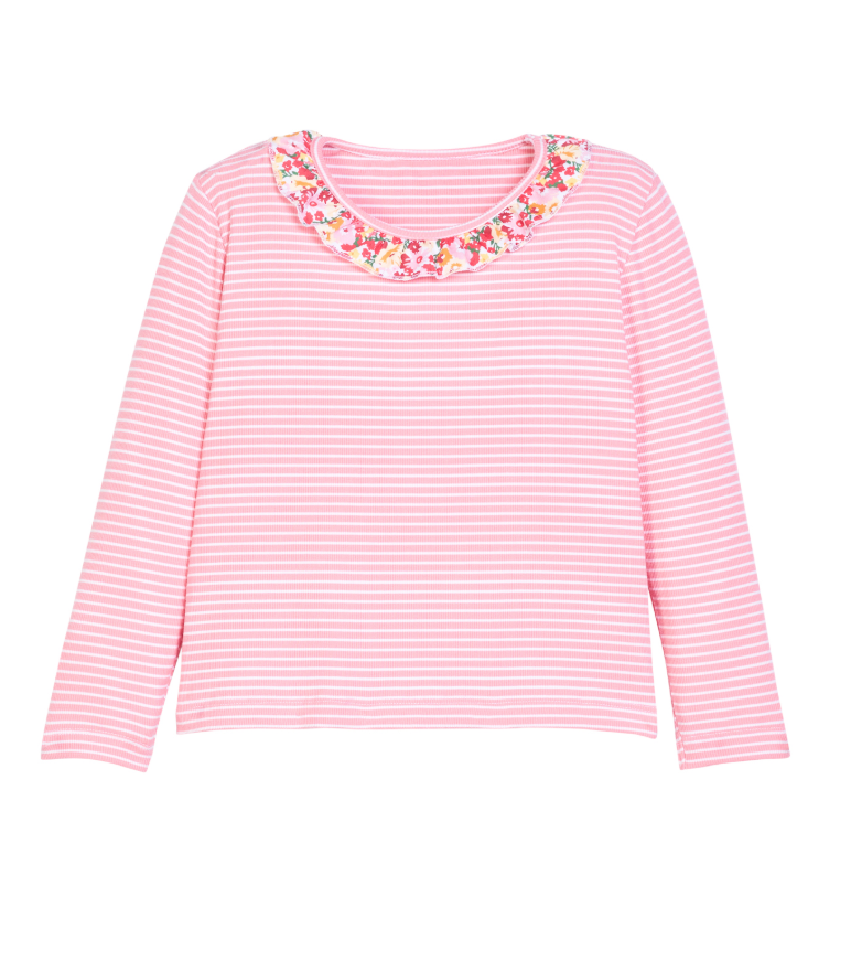Bisby Caroline Tee- Autumn Floral Stripe
