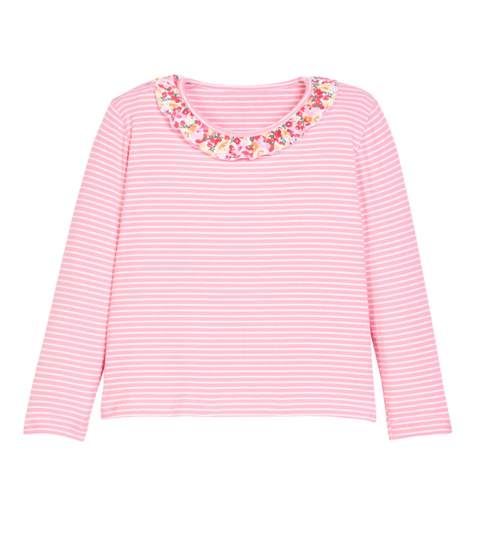 Bisby Caroline Tee- Autumn Floral Stripe