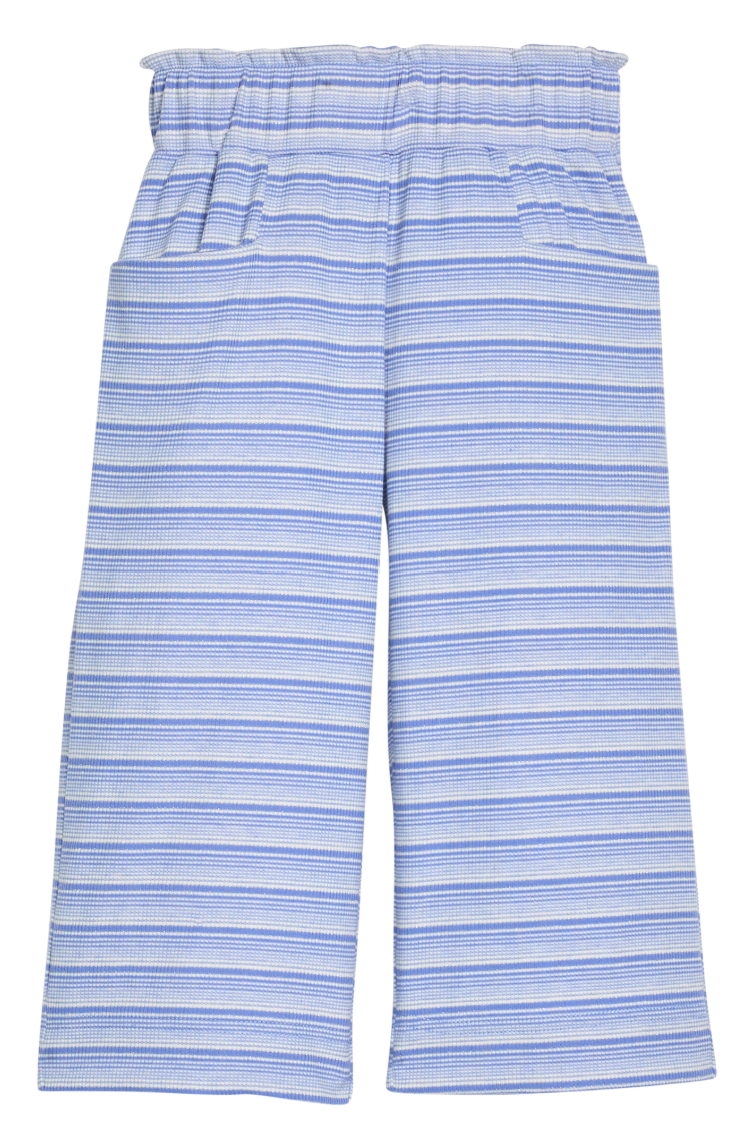 Bisby Palazzo Pants- Blue Sparkle Stripe