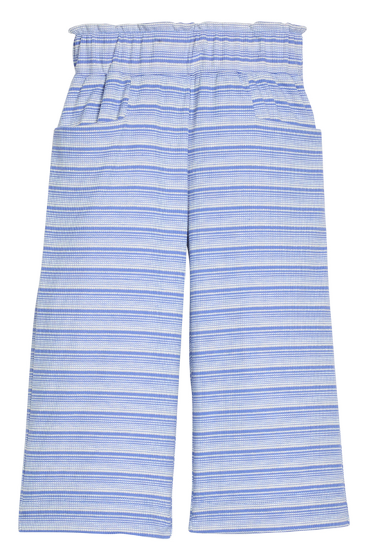 Bisby Palazzo Pants- Blue Sparkle Stripe