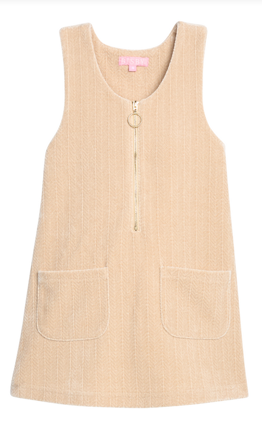 Bisby Retro Jumper- Stone Herringbone Corduroy