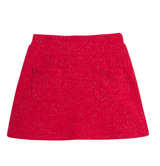 Bisby Patch Pocket Skort- Crimson