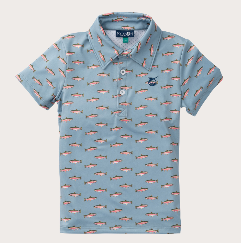 Prodoh Pro Performance Polo- Rainbow Trout Print