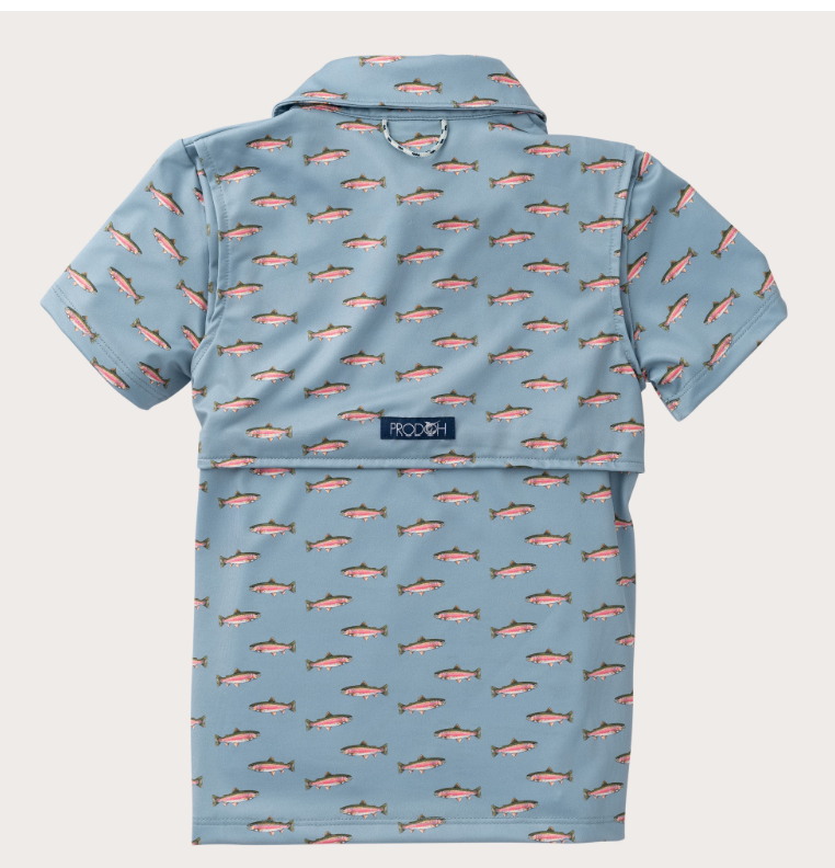 Prodoh Pro Performance Polo- Rainbow Trout Print