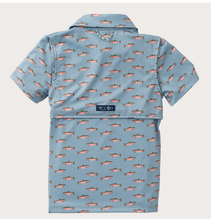 Prodoh Pro Performance Polo- Rainbow Trout Print