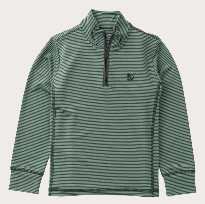 Prodoh PRO Performance 1/4 Zip Pullover- Camping Hedge Green Stripe