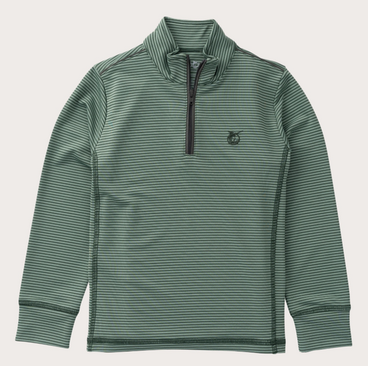 Prodoh PRO Performance 1/4 Zip Pullover- Camping Hedge Green Stripe