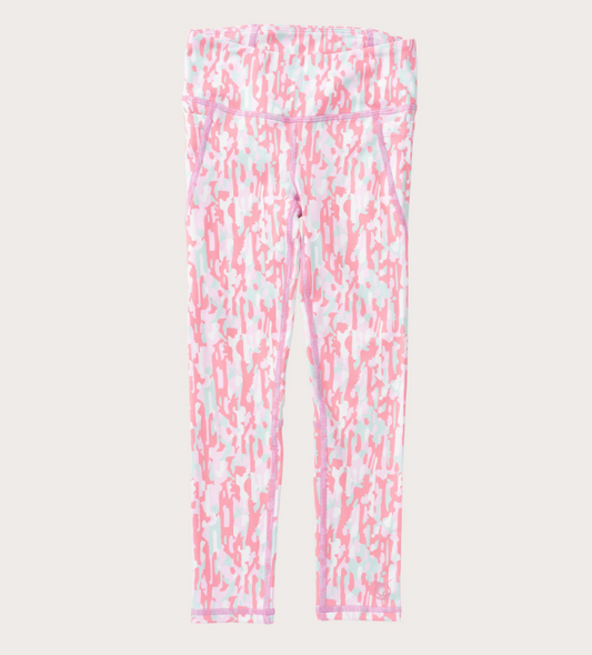 Prodoh Athletic Leggings- Geranium Pink Stay in the Lines Camo