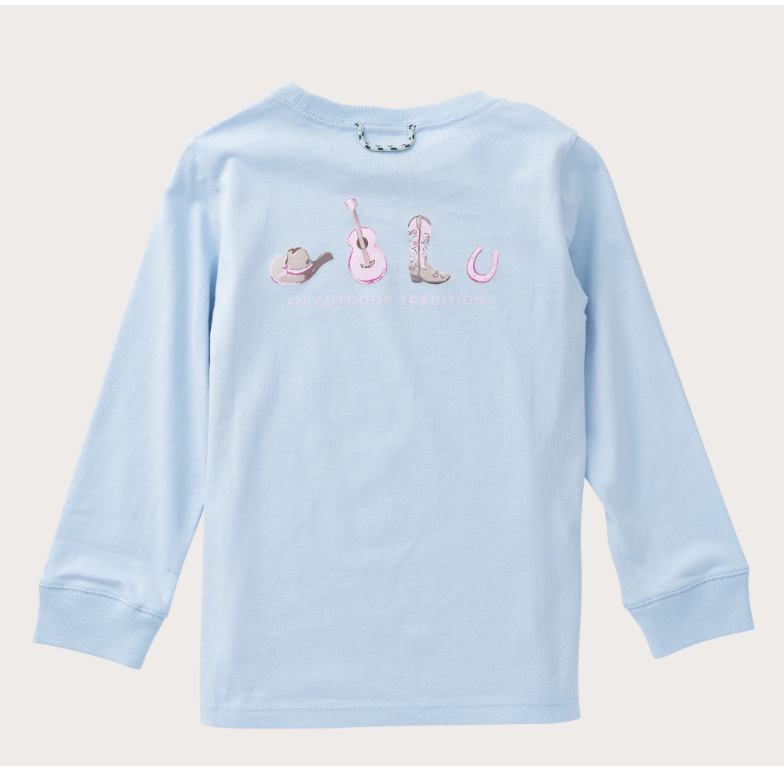 Prodoh Long Sleeve Cotton Tee- Cashmere Blue