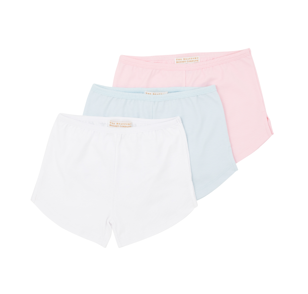 The Beaufort Bonnet Company Itty Bitty Undershorts Set Palm Beach Pink/Buckhead Blue/Worth Ave White