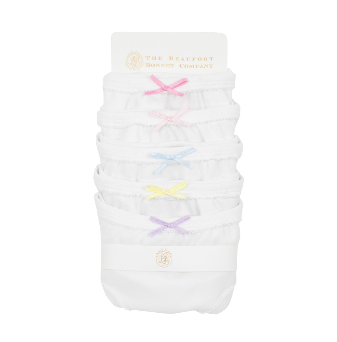 The Beaufort Bonnet Company Pippy's Underpinnings Set- 5 Pack Worth Ave White/Multicolor