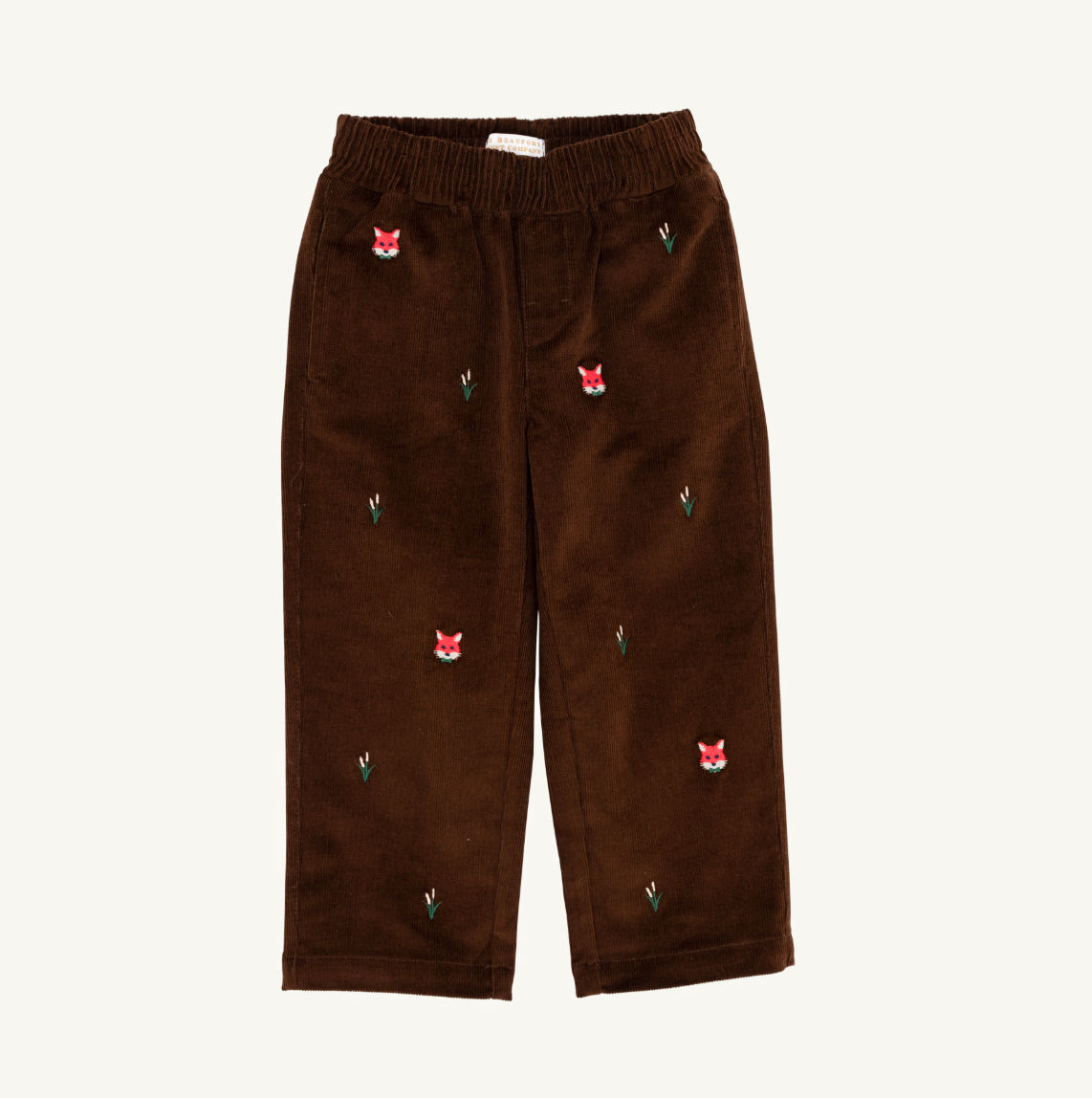 The Beaufort Bonnet Company Critter Sheffield Pants - Corduroy Chelsea Chocolate/Foxes