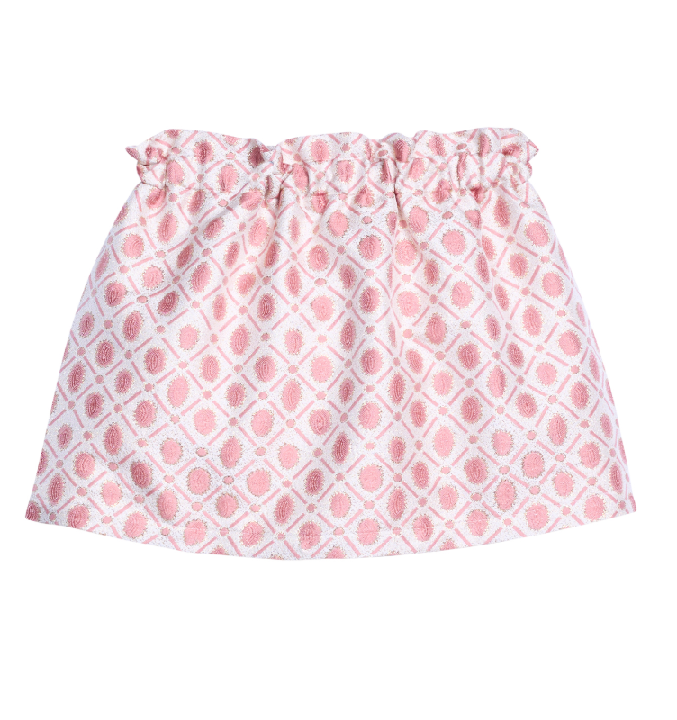Bisby Portofino Skirt - Peach Jacquard