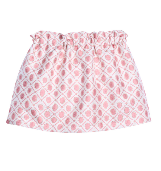 Bisby Portofino Skirt - Peach Jacquard
