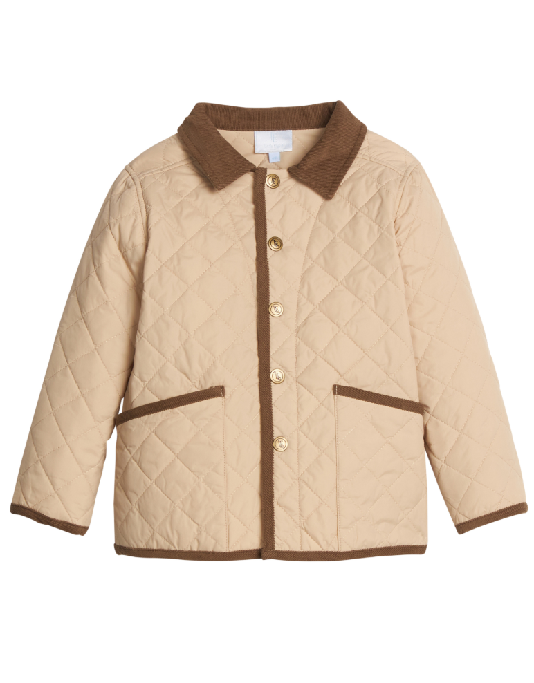 Little English Classic Quilted Jacket- Khaki