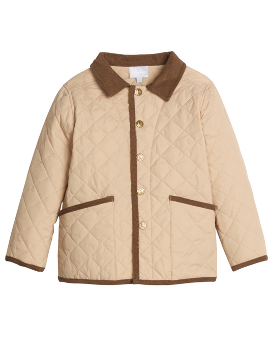 Little English Classic Quilted Jacket- Khaki
