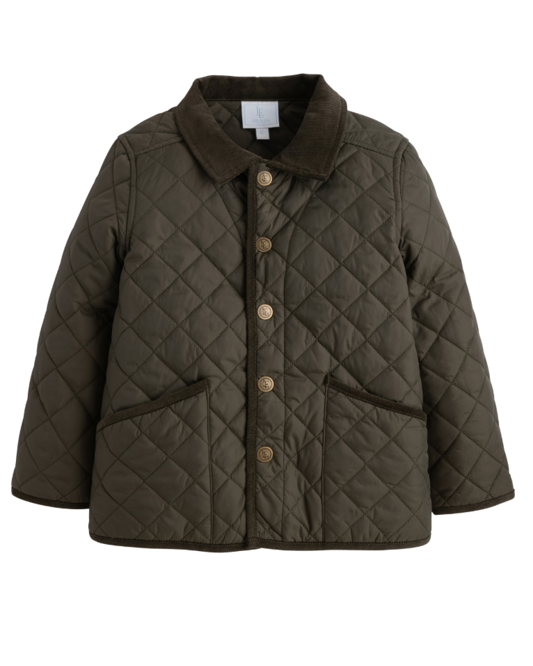 Little English Classic Quilted Jacket- Olive
