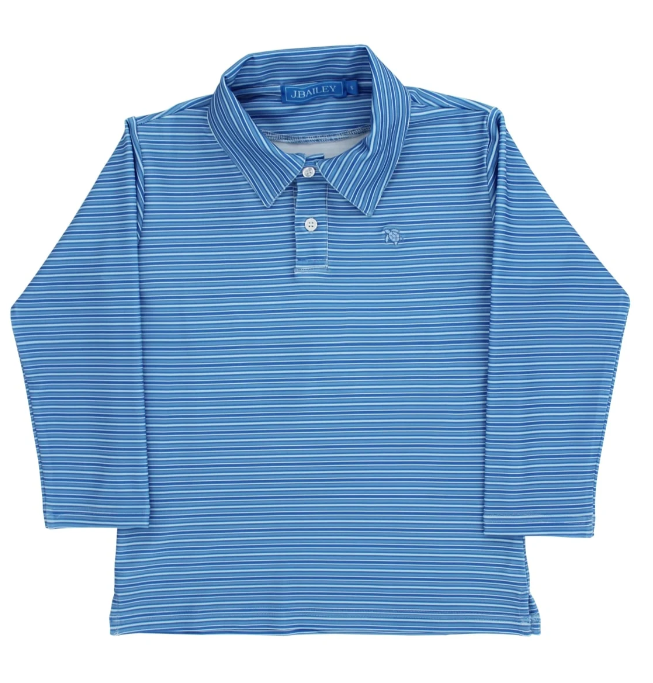 Bailey Boys Performance Harry Long Sleeve Polo - Atlantic Blue
