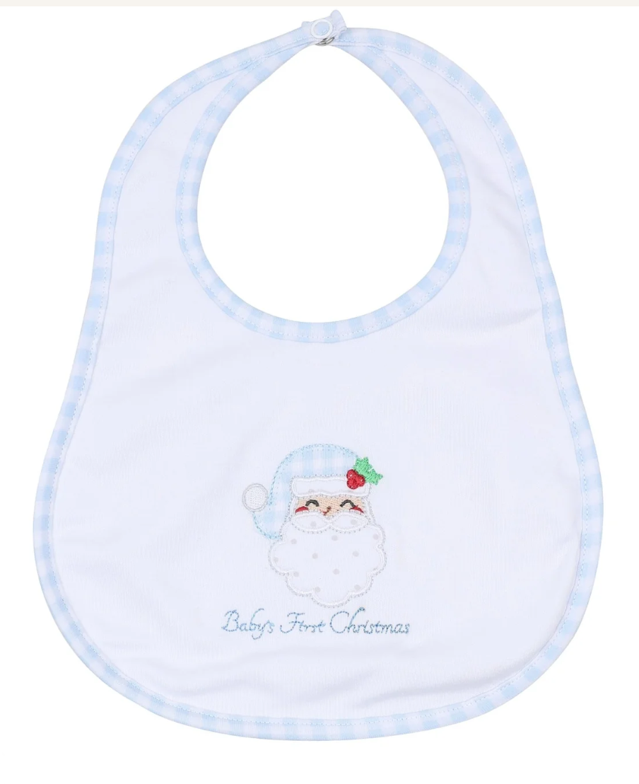 Magnolia Baby Sweet St. Nick Applique Baby's First Christmas Bib