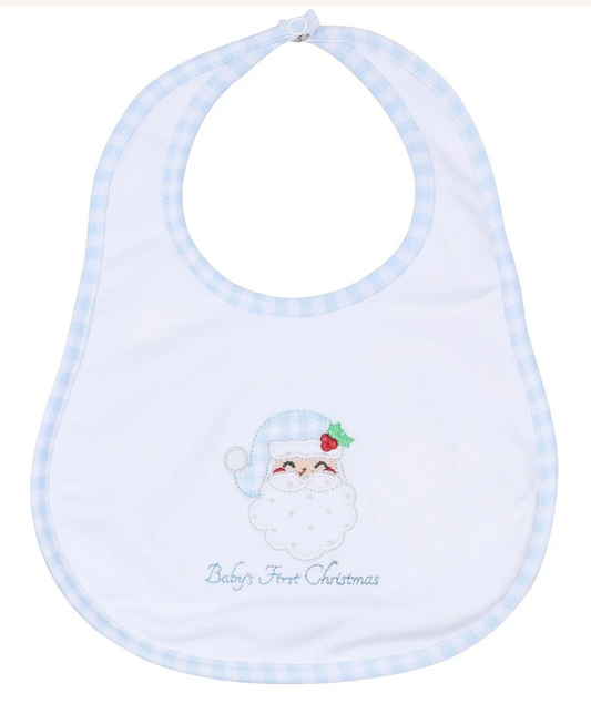Magnolia Baby Sweet St. Nick Applique Baby's First Christmas Bib