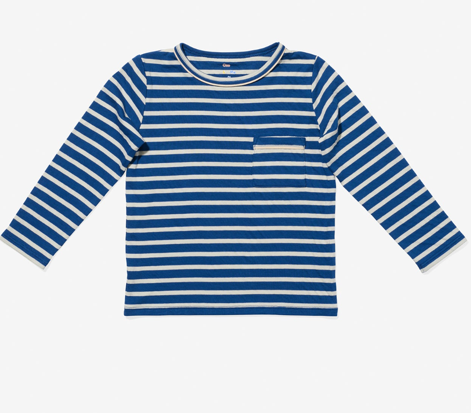 Oso & Me Edward T-Shirt, Enamel Blue Stripe