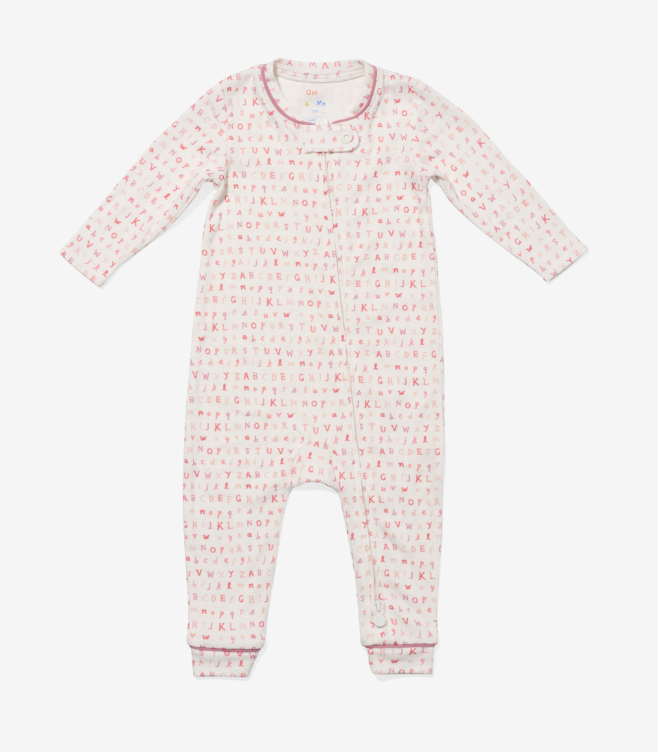 Oso & Me Ziggy Zip Romper, ABC's