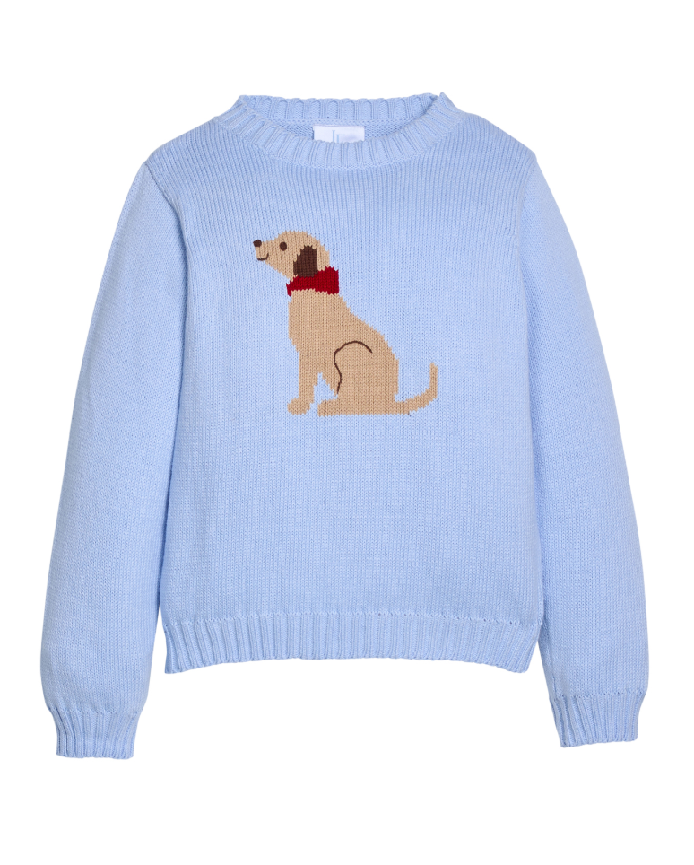 Little English Intarsia Sweater - Seated Lab