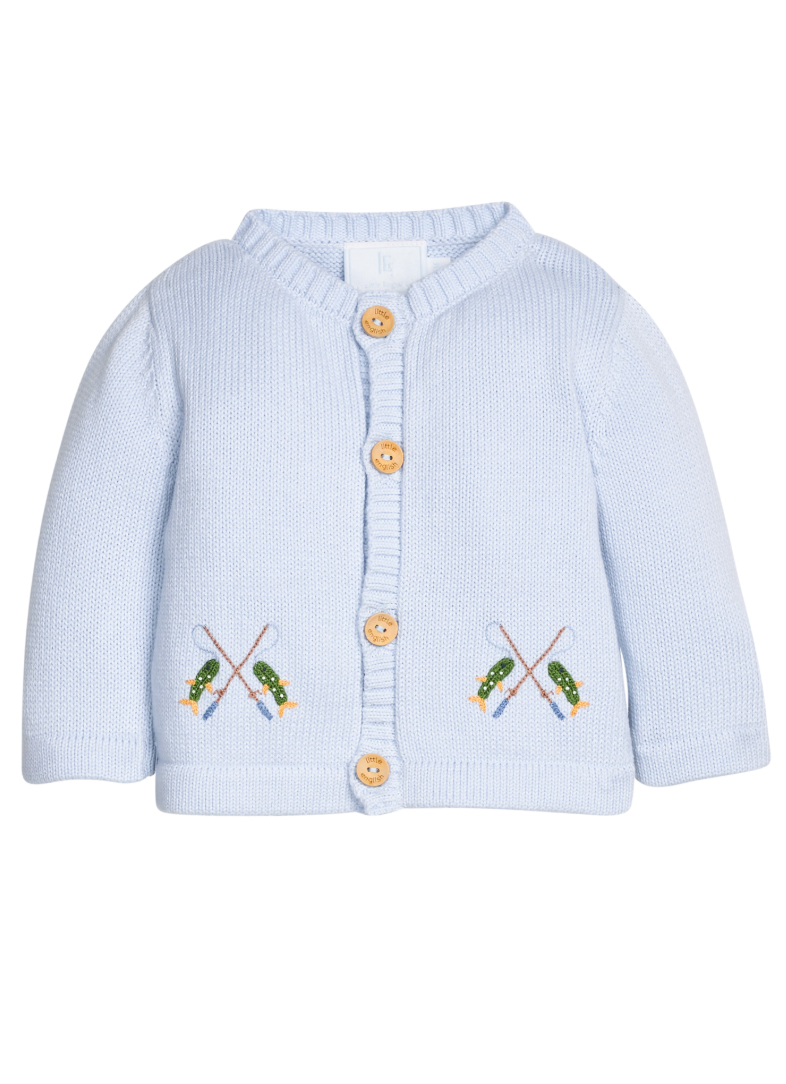 Little English Crochet Cardigan - Fishing Rod