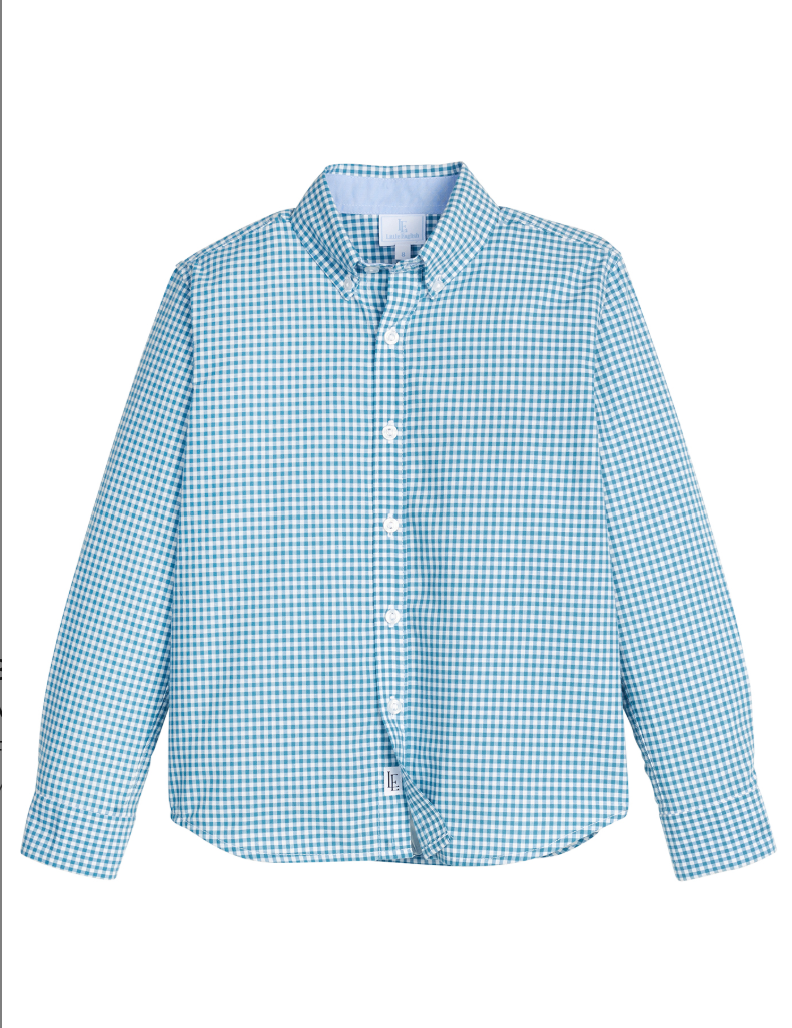 Little English Button Down Shirt-Alpine Gingham