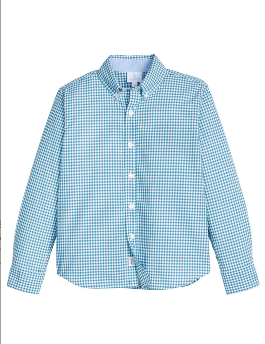 Little English Button Down Shirt-Alpine Gingham