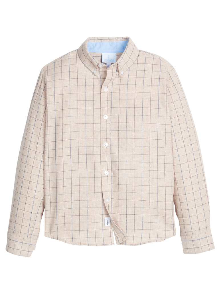 Little English Button Down Shirt- Durham Windowpane