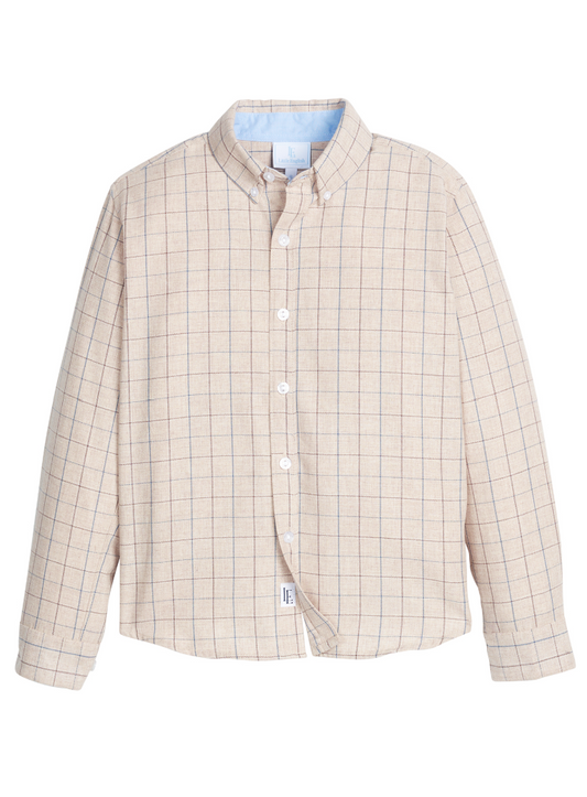 Little English Button Down Shirt- Durham Windowpane