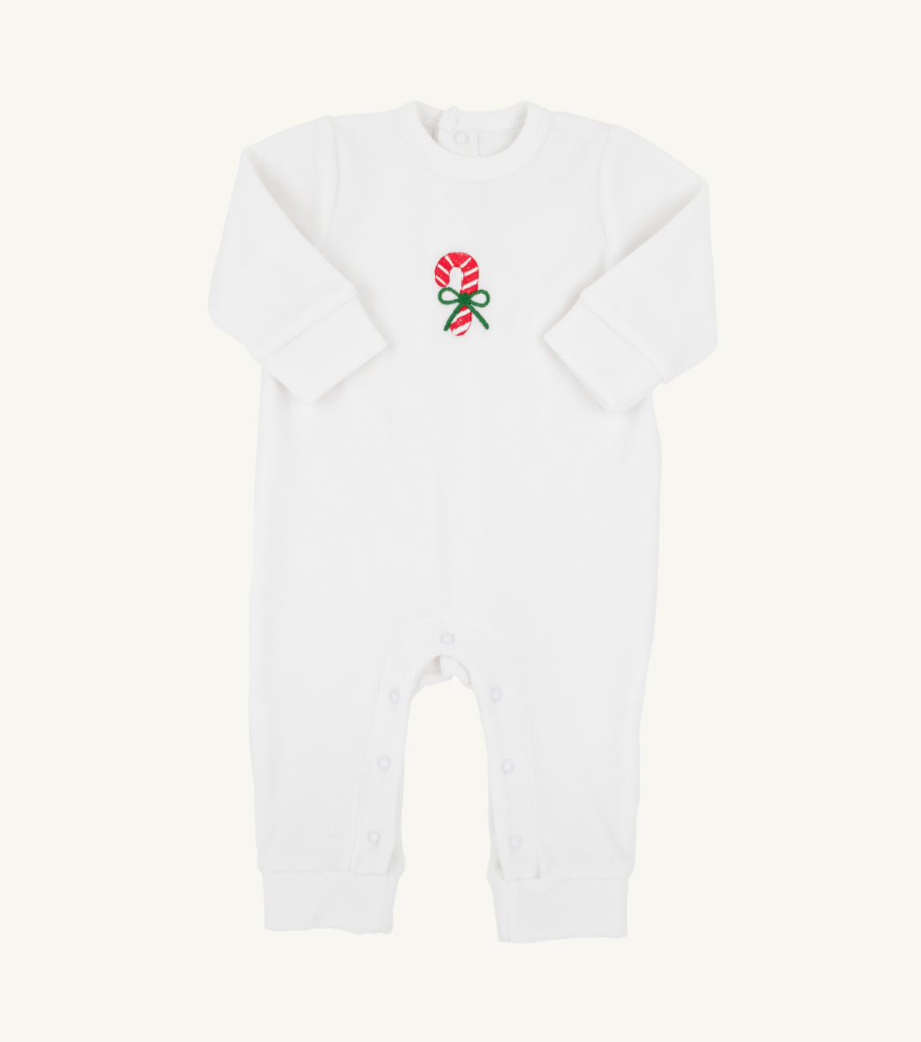 The Beaufort Bonnet Company Paxton Playsuit Palmetto Pearl/Candy Cane