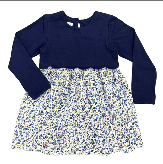 Percy & Tyne Long Sleeve Isla Dress Navy Knit with Posey Floral