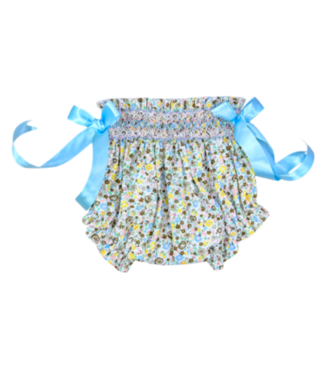 Percy and Tyne Long sleeve Ruthie Onesie and Sybil Bloomer Set Paddington Floral