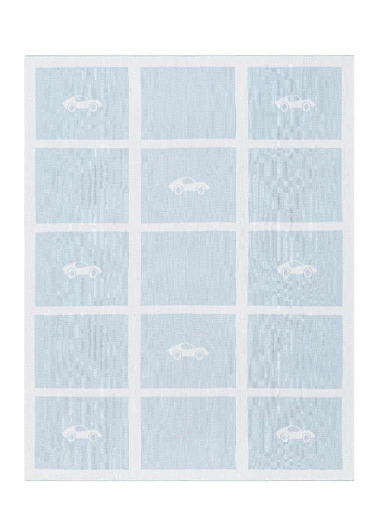 Nellapima Cars Knit Receiving Blanket-Blue