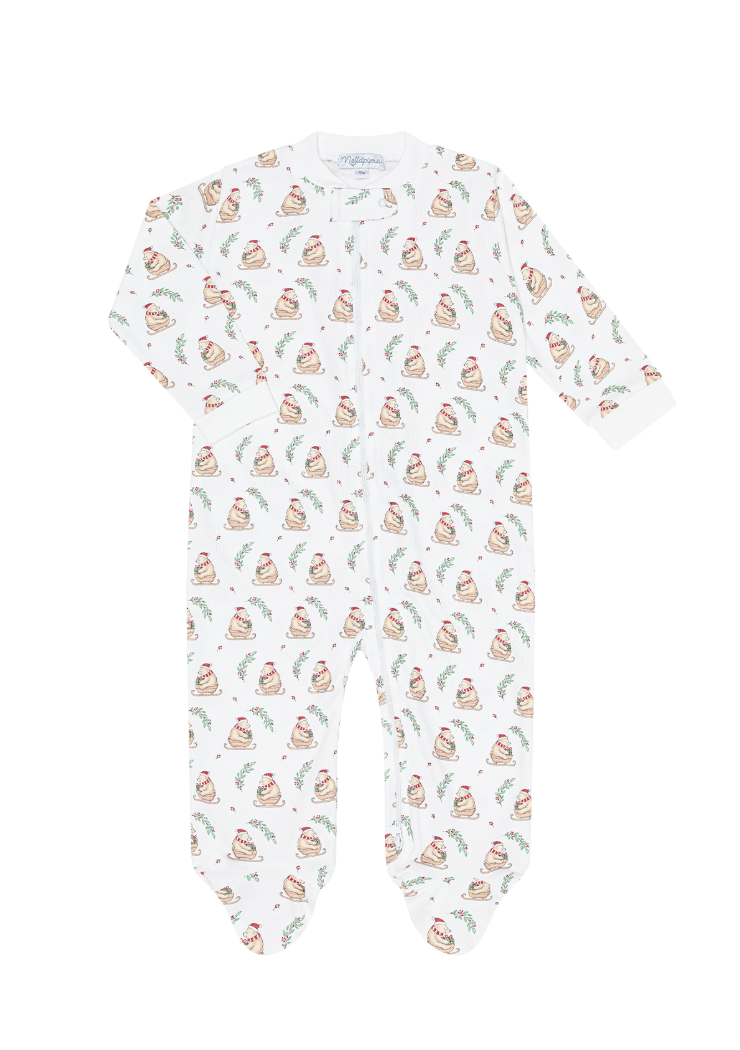Nellapima Christmas Bears Zipper Footie