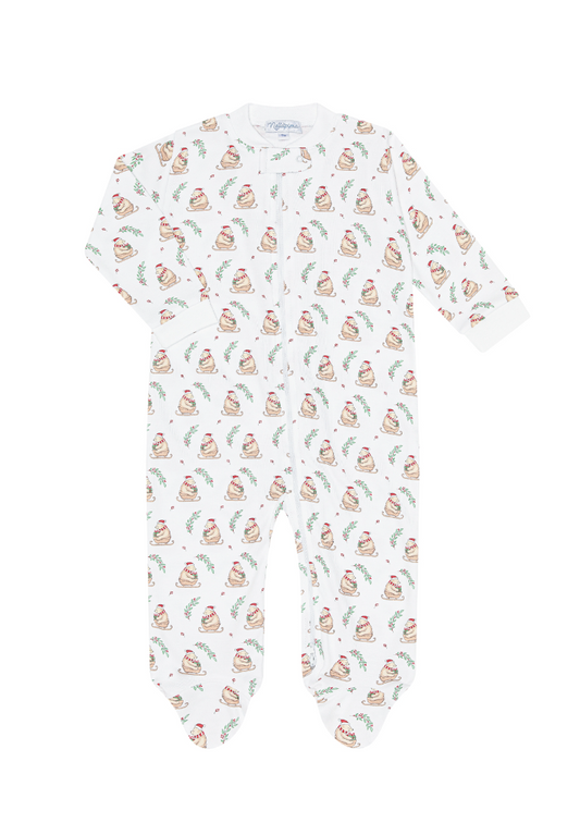 Nellapima Christmas Bears Zipper Footie