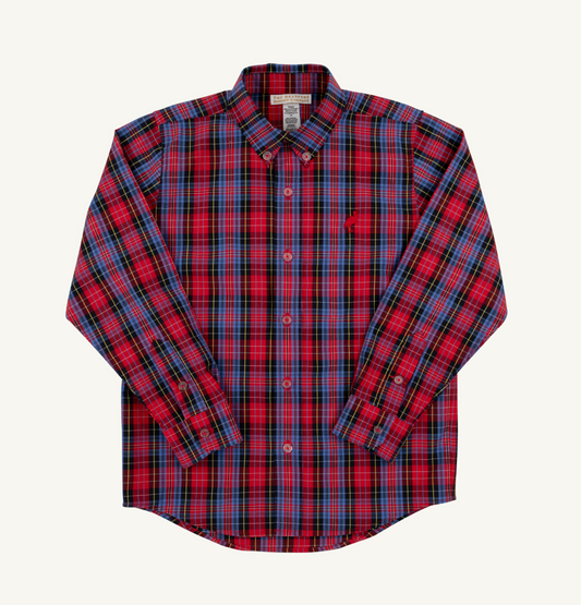 The Beaufort Bonnet Company Deans List Dress Shirt-Bucktown Tartan/Richmond Red
