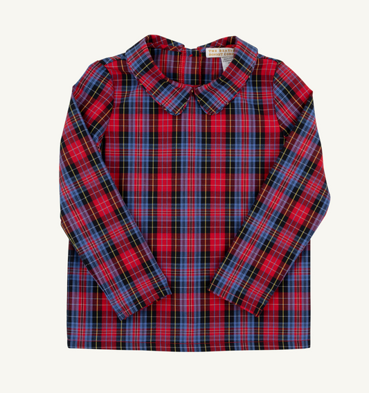 The Beaufort Bonnet Company Peter Pan Collar Shirt - Woven Yarn - Ls- Bucktown Tartan
