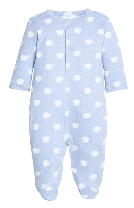 Little English Printed Footie- Sheep