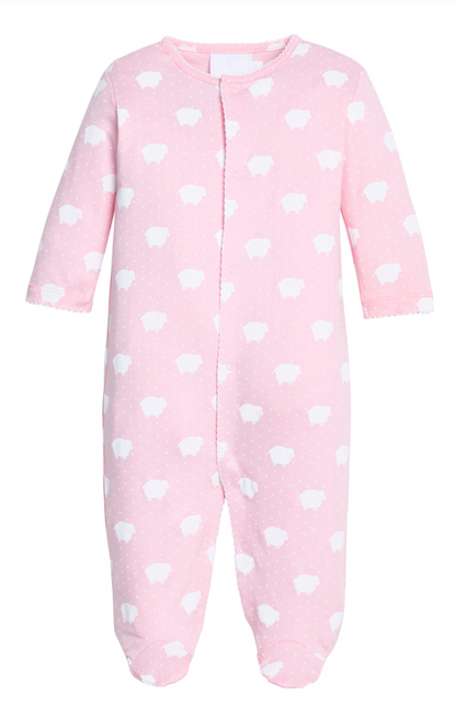 Little English Printed Footie- Sheep